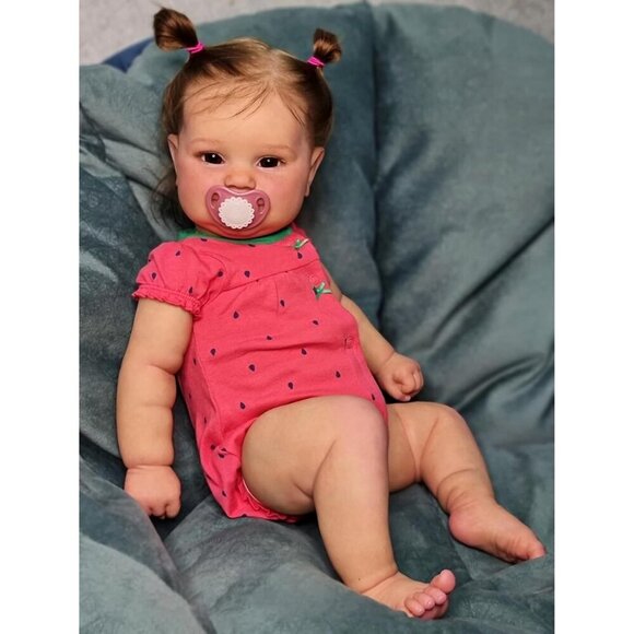❤️ 20 inch Baby Girl Dolls Soft Vinyl Full Body Silicone - Picture 1 of 4